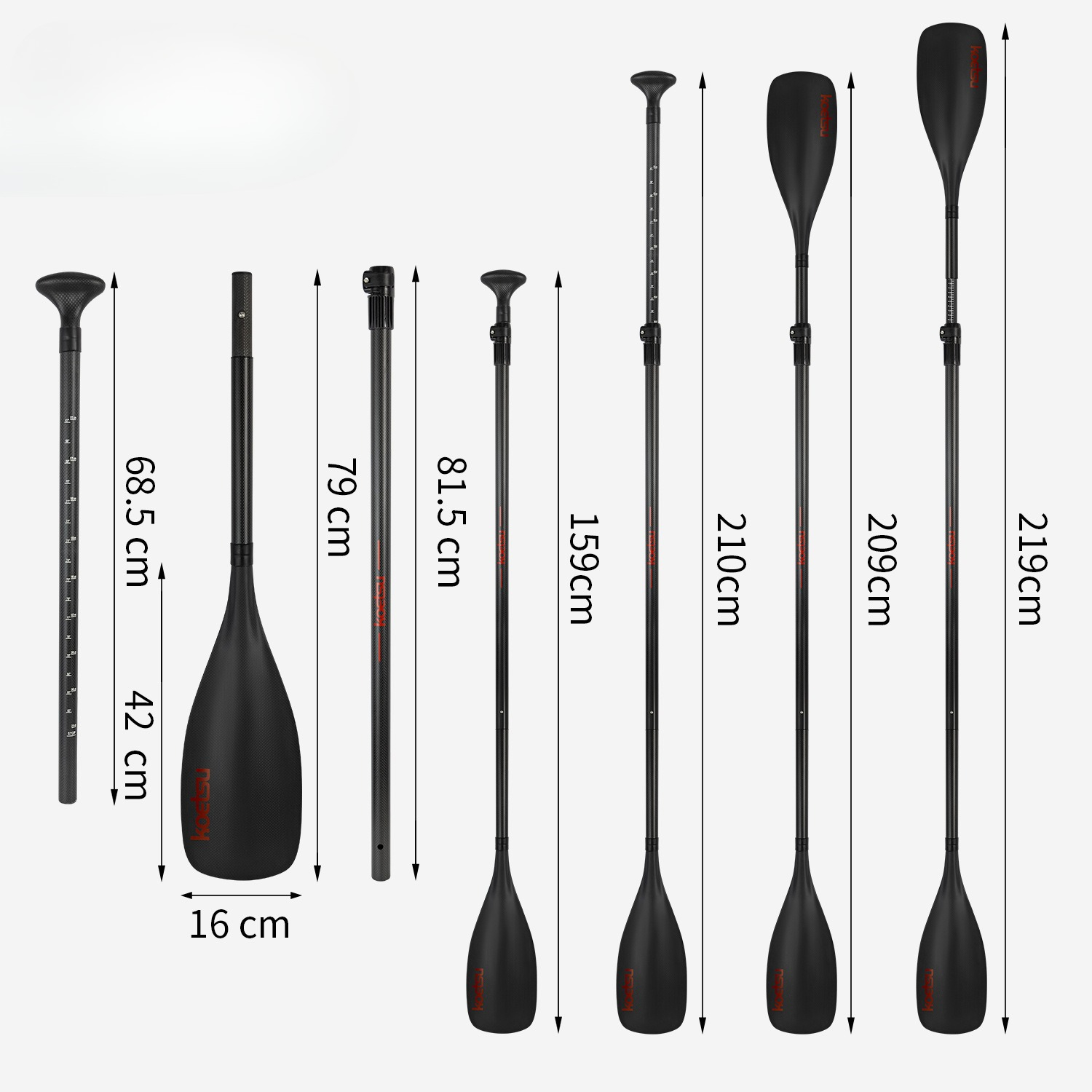 Vollcarbon-Einzel- und Doppelk – Kayak Paddle Carbon Bewertung und Preis